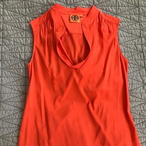 tory burch Silk Tank Top Coral Size 0